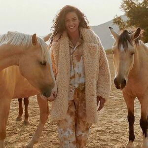 Cream Teddy Jacket with Faux Fur Texture